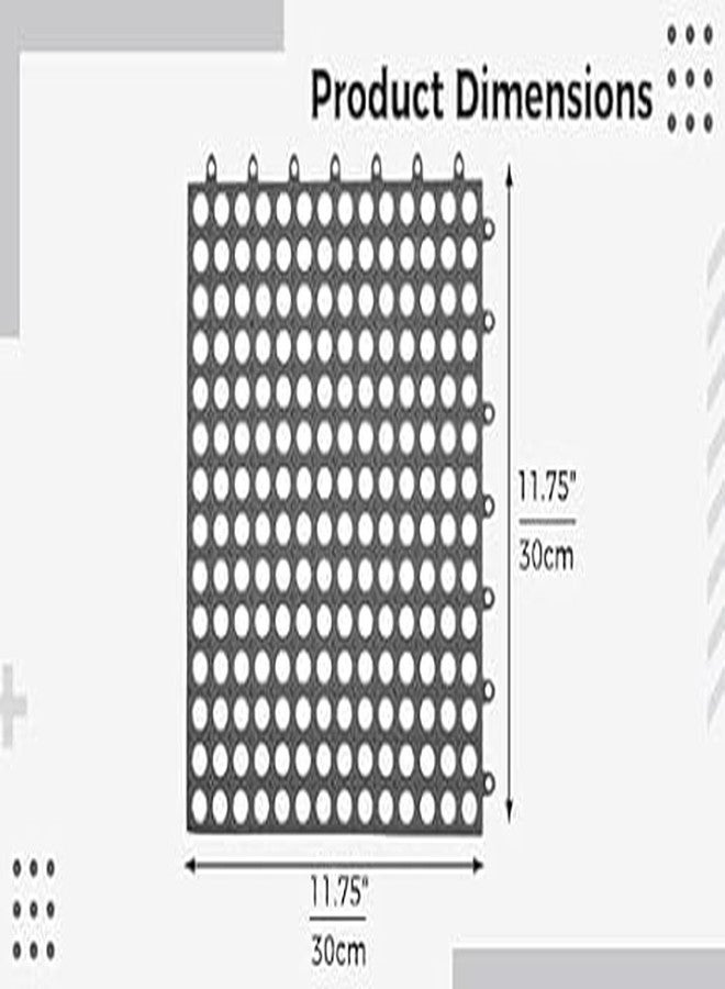 HMAA Interlocking Non Slip Drainage Tiles 12 x 12 Inch Soft PVC Waterproof Floor Mat Non Slip Rubber Bath Mat with Drain Holes Column for Bathroom, Kitchen, Shower, Pool,(Grey, White) (PAKC of 34) - Image 5