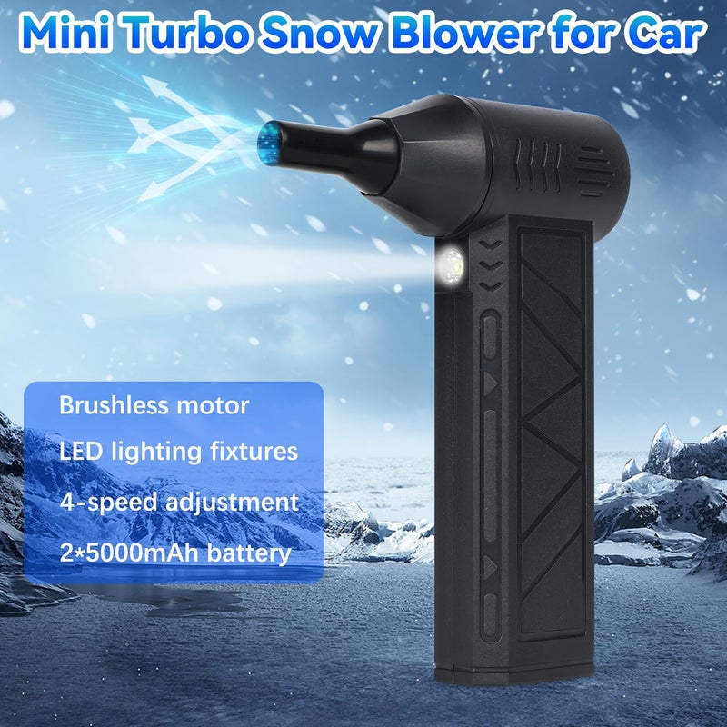 hepanio Snow Whiz Turbo Blower,2026 Upgrade Snow Blower,Snowwhiz Turbo Blower with Led,3 Gear Adjustable Super Power Turbo Breeze Electric Blow,Mini Turbos Snow Blower for Car for Car,Home,Keyboard,Computer - Image 4
