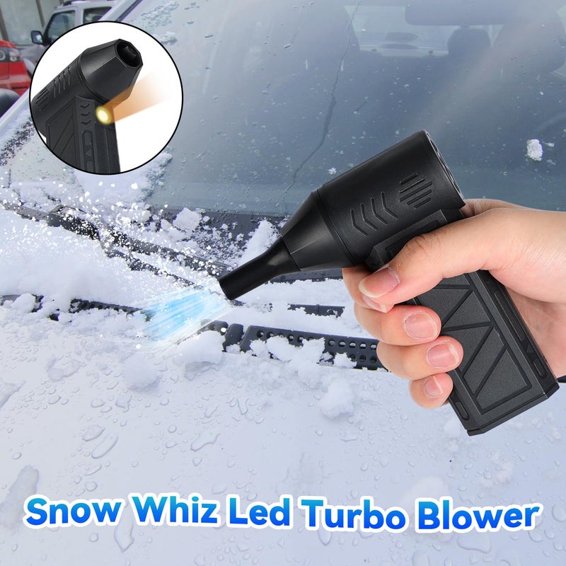 hepanio Snow Whiz Turbo Blower,2026 Upgrade Snow Blower,Snowwhiz Turbo Blower with Led,3 Gear Adjustable Super Power Turbo Breeze Electric Blow,Mini Turbos Snow Blower for Car for Car,Home,Keyboard,Computer - Image 3