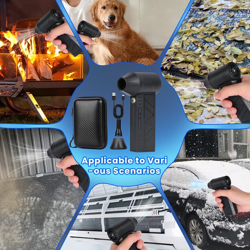 hepanio Snow Whiz Turbo Blower,2026 Upgrade Snow Blower,Snowwhiz Turbo Blower with Led,3 Gear Adjustable Super Power Turbo Breeze Electric Blow,Mini Turbos Snow Blower for Car for Car,Home,Keyboard,Computer - Image 5
