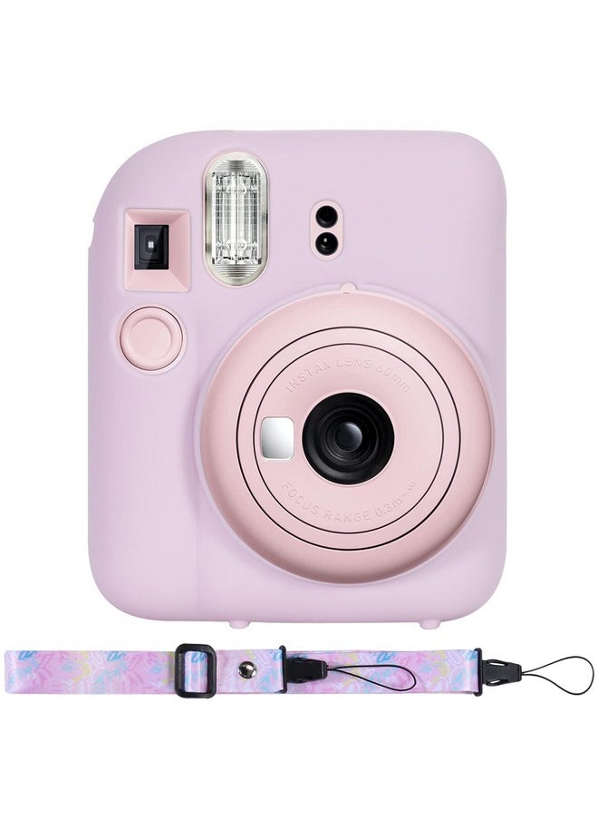 Aenllosi Silicon Protective Cover Suitable For Fujifilm Instax Mini 12 Camera With Shoulder Strap(Blossom Pink,Case Only)  - Image 1