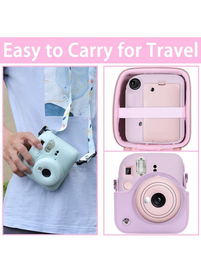 Aenllosi Silicon Protective Cover Suitable For Fujifilm Instax Mini 12 Camera With Shoulder Strap(Blossom Pink,Case Only)  - Image 5