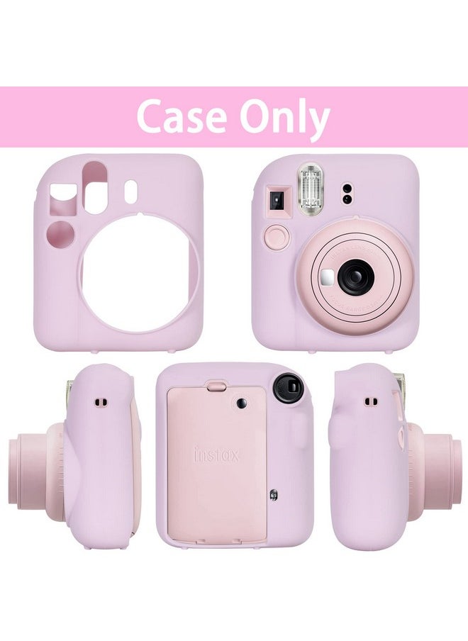 Aenllosi Silicon Protective Cover Suitable For Fujifilm Instax Mini 12 Camera With Shoulder Strap(Blossom Pink,Case Only)  - Image 3