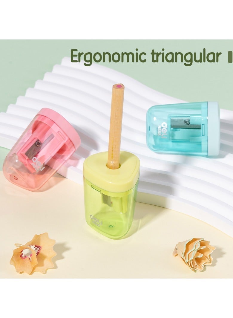 Deli EH555 1-hole Pencil Sharpener with Canister Assorted Color - Image 5