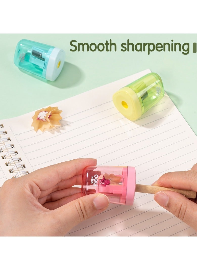Deli EH555 1-hole Pencil Sharpener with Canister Assorted Color - Image 3