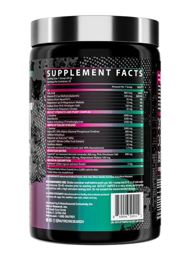 نورتكس ريسيرش أوت ليفت أمبد هاي ستيم قبل التمرين بنكهة الفراولة والبطيخ - 22 حصة - Image 3