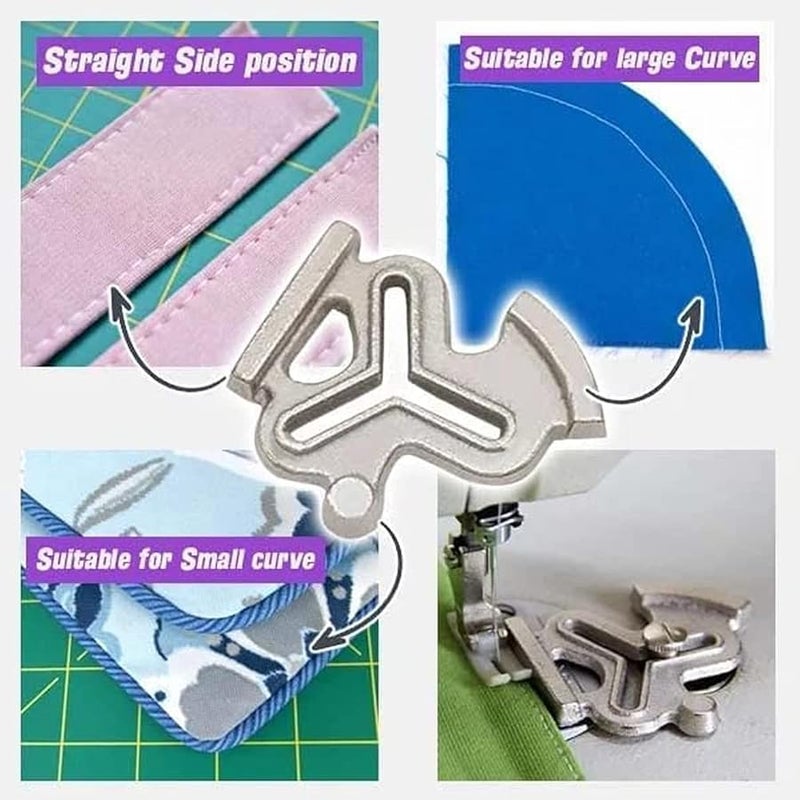 Qitiieli Plum Blossom Positioning Gauge, Universal Sewing Machine, Durable Steel Sewing Edge Guide with 2 Screws, Fits Most Makes & Models of Industrial & Home Sewing Machines - Image 3