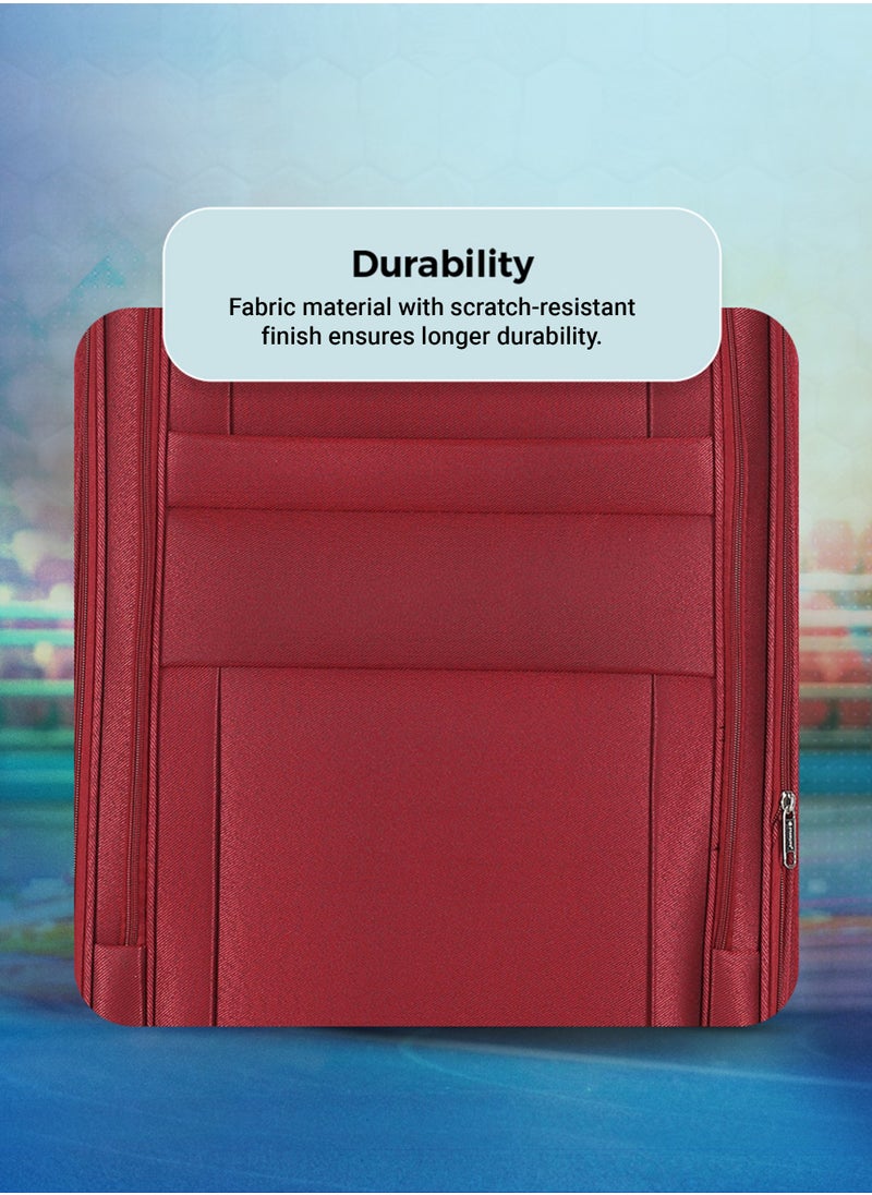 STARLIFE - Set of 3 Light Weight Polyester Trolley Luggage With Number Lock 20,24,28 Inches - Image 1