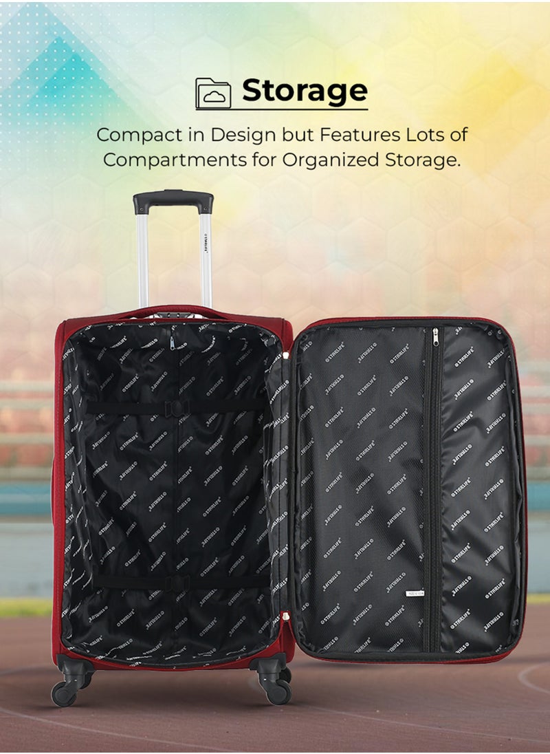 STARLIFE - Set of 3 Light Weight Polyester Trolley Luggage With Number Lock 20,24,28 Inches - Image 1