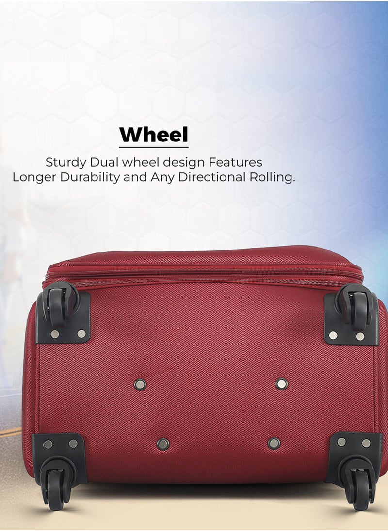 STARLIFE - Set of 3 Light Weight Polyester Trolley Luggage With Number Lock 20,24,28 Inches - Image 1