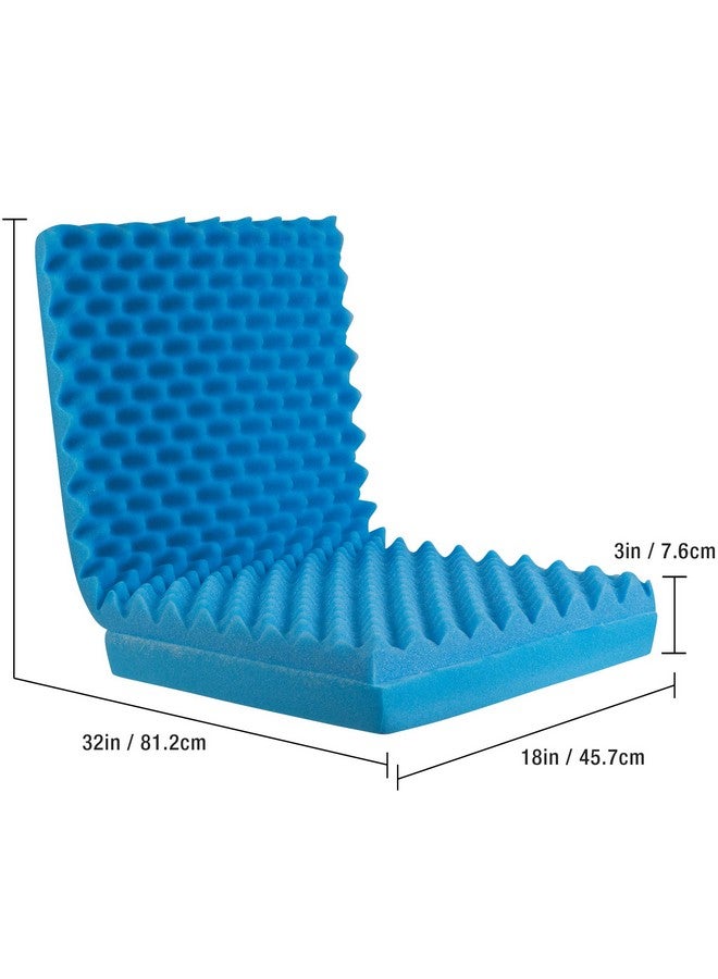 DMI DMI Convoluted Foam Chair Pad, Seat Cushion with Attached Back Cushion, Blue  - Image 3