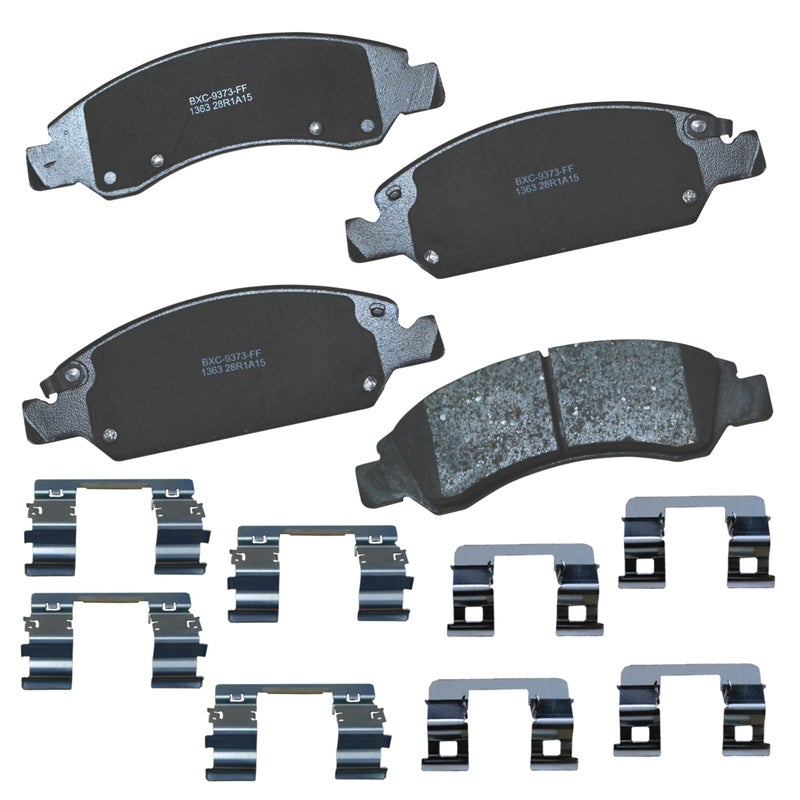 Bendix Premium SBC1363 Ceramic Front Brake Pads for select Cadillac Escalade, ESV, EXT, XTS, Chevrolet Avalanche, Cheyenne, Express 1500, Silverado, Suburban, Tahoe, GMC Savana, Sierra Classic, Yukon - Image 1