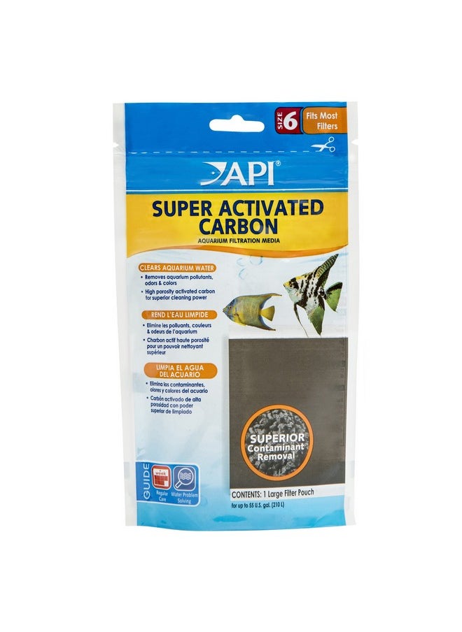ايه بي آي فلتر حوض السمك API SUPER ACTIVATED CARBON، كيس ترشيح، عبوة واحدة، أبيض (729A)  - Image 1