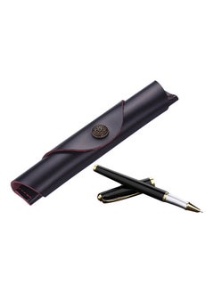 NIBEMINENT Handmade Protector Leather Pen Case Black  - Image 3