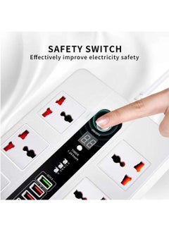 Pama BLK-11 Universal Extension Cord With 6 Universal Sockets, 5 USB ports, 1 PD Ports and 2 Meter Multicolour  - Image 5
