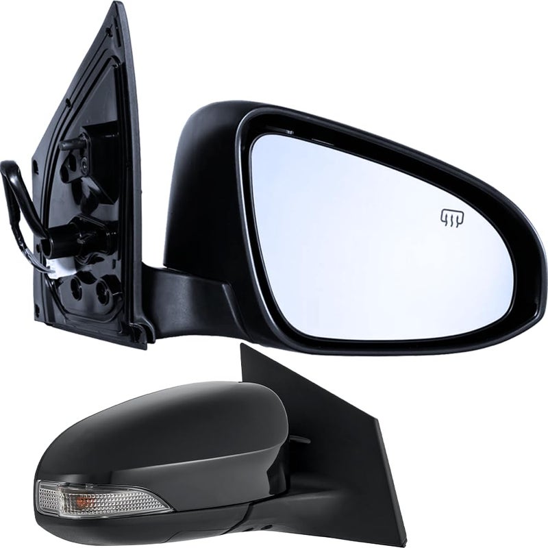 Side Car Door Mirror Replacement For Toyota Corolla 20142019 Side View Mirror Replacement With Turn Signal Accessories by Utopicar Right Passenger Side