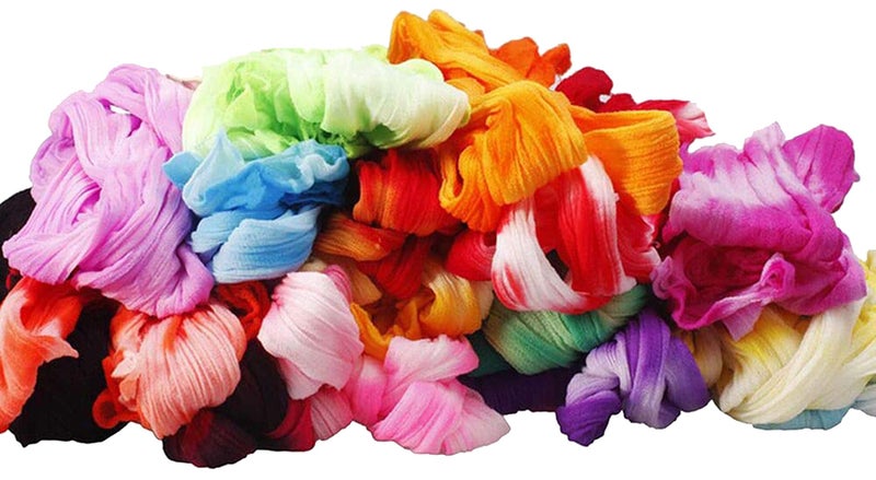 PRANSUNITA 100 pcs Flower Making Stocking Material Tensile Nylon for Flower Making Accessory Handmade DIY Crafts Wedding Home Decoration, Double Shaded - Length 6 inch - Image 2