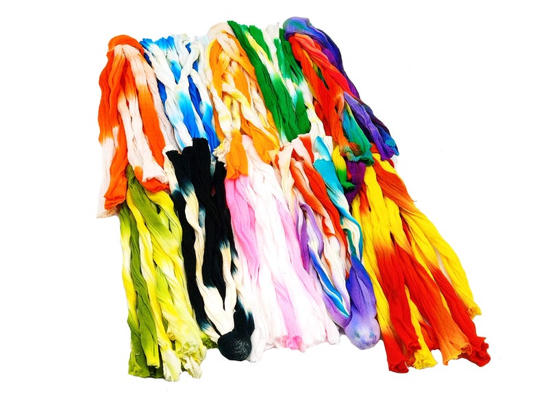 PRANSUNITA 100 pcs Flower Making Stocking Material Tensile Nylon for Flower Making Accessory Handmade DIY Crafts Wedding Home Decoration, Double Shaded - Length 6 inch - Image 1