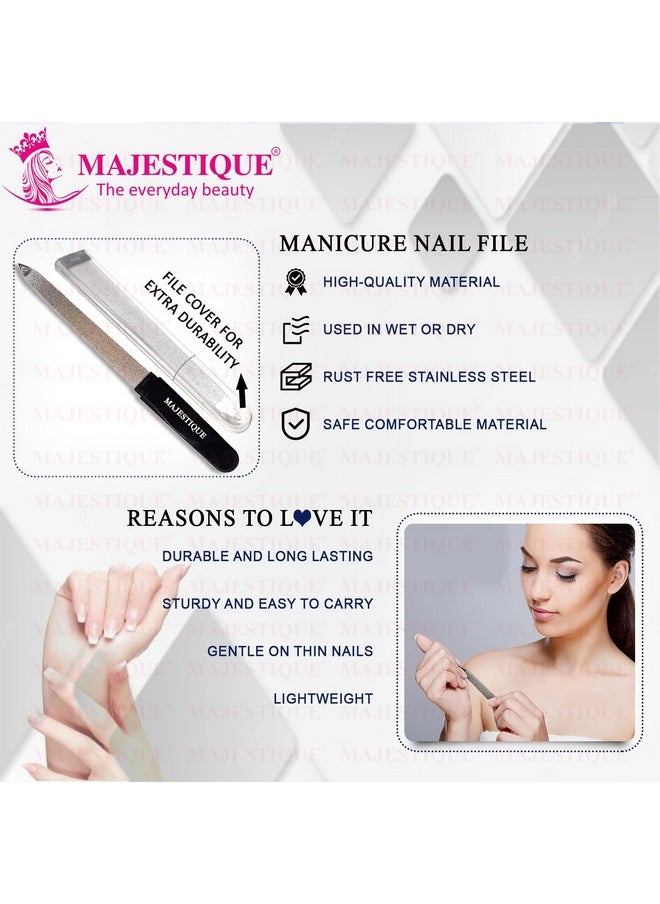 MAJESTIQUE Elite Accessories Twin Side Nail Files Great For Travel Or Home Use Multicolor  - Image 4