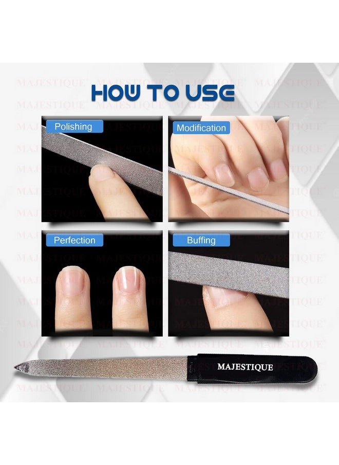 MAJESTIQUE Elite Accessories Twin Side Nail Files Great For Travel Or Home Use Multicolor  - Image 2