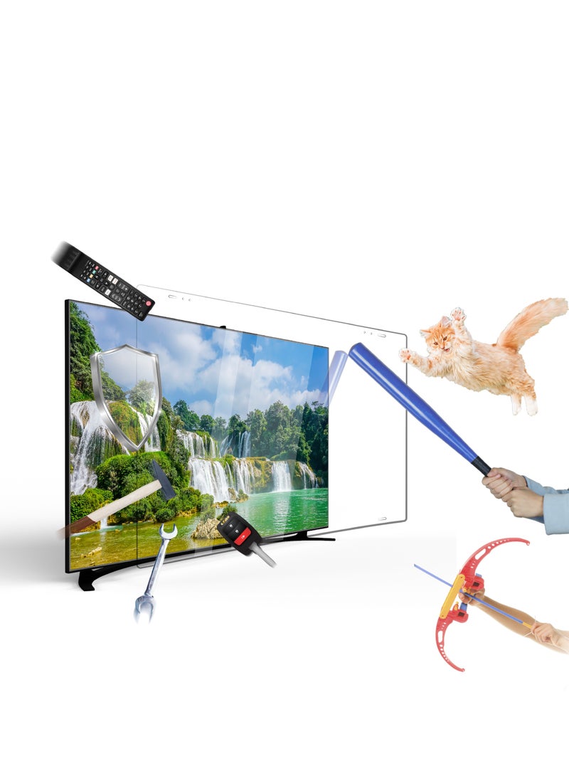 ويتفورمز واقي شاشة تلفزيون 50 بوصة , حماية فائقة من الصدمات مقاوم للكسر والماء, حماية من الاشعة, سهل التركيب قابل للإزالة - Image 1