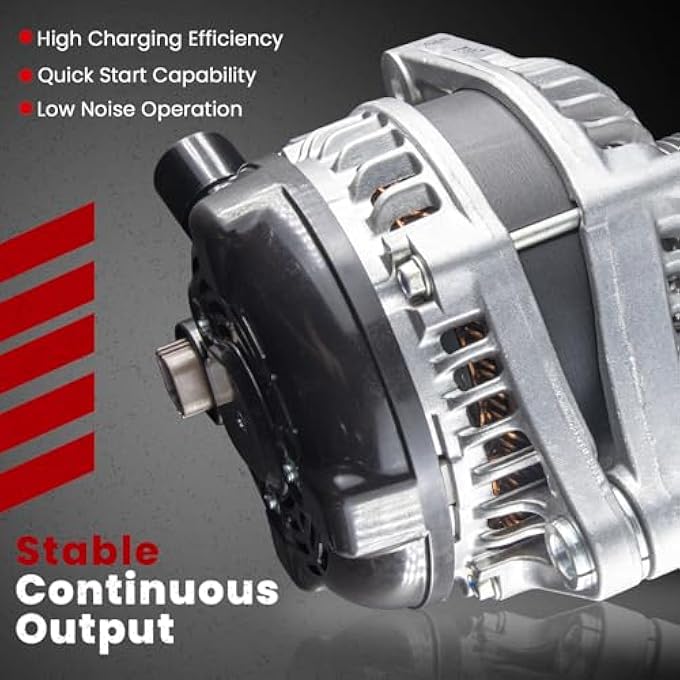 AOTPAT High Output Alternator for:-Acura RL 2005-2008,TL 2004-2008,MDX 2003-2009,for:-Honda Pilot Odyssey Ridgeline 2005 2006 2007 2008,3.2L,3.5L,3.7L,130AMP 12V OE#31100-RDJ-A01(1Pc) - Image 4