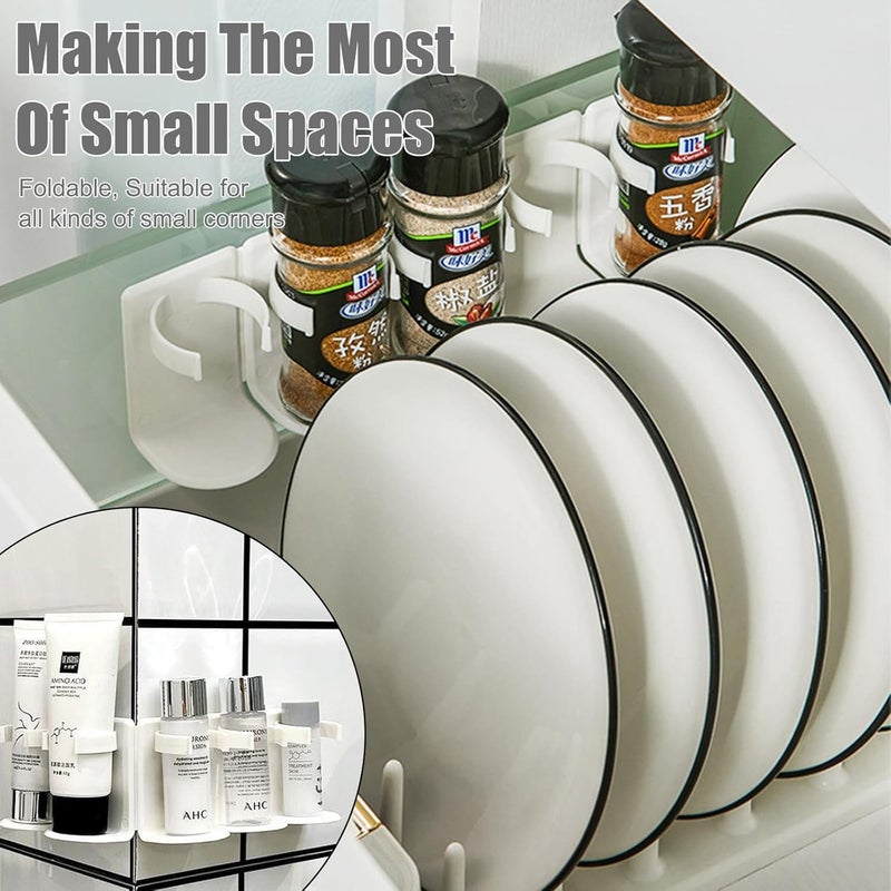 MURTISIDDH MURTISIDDH Bathroom Wall Self Adhesive 5 Grid Cosmetic Bottles Organizer WallMounted Row Storage Rack Bathroom Shelf Basket  - Image 4