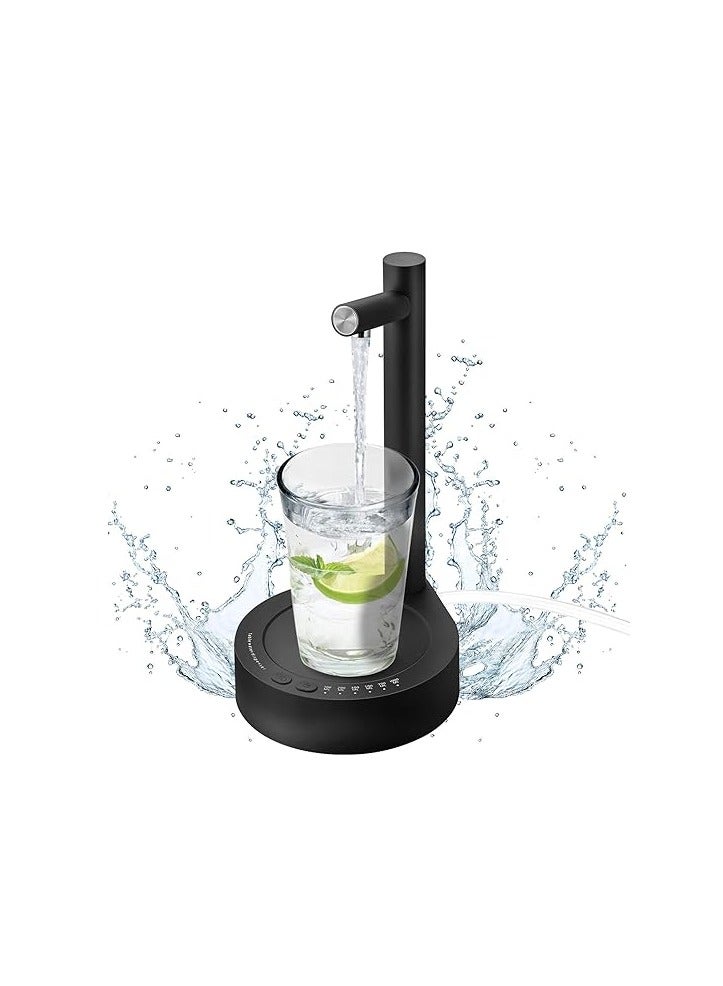 Portable Water Pump Dispenser, Desktop USB Rechargeable Automatic Drinking Water Dispenser for Home, Office, Outdoor, Black  - Image 1