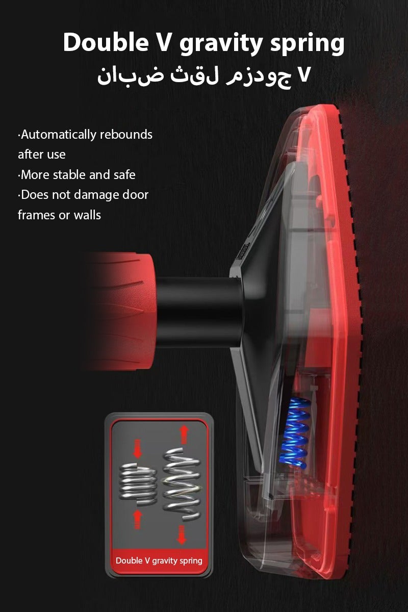 ديبتر 96-135 سم قضيب تمرين سحب قابل للتعديل لتعليق الباب بدون براغي ومقابض مريحة للتمارين الرياضية المنزلية وبناء العضلات، مقاوم للانزلاق، أسود - Image 5