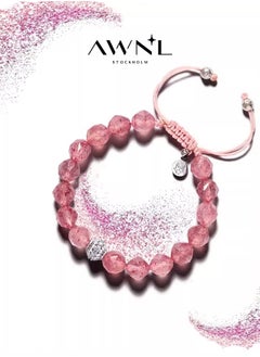 AWNL Women Drawstring Beaded Bracelet Of Cloud Berry Pink  - Image 3