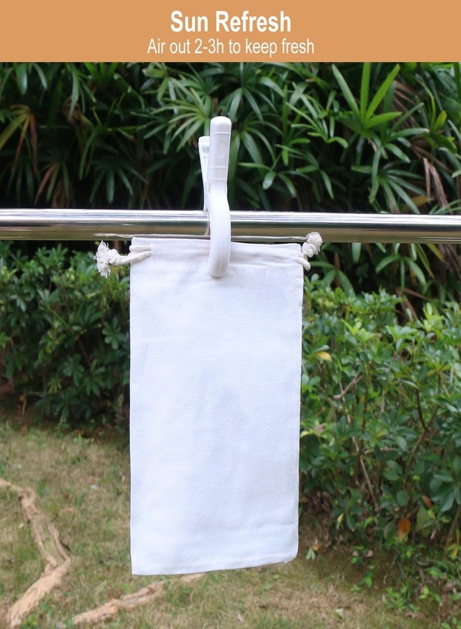 SumDirect 20Pcs Cotton Muslin Bags,White Small Lightweight Gift Bags Breathable Pouches with Drawstring Reusable Packing Storage Bags for Wedding, Party, Birthday (6x8inch) - Image 5