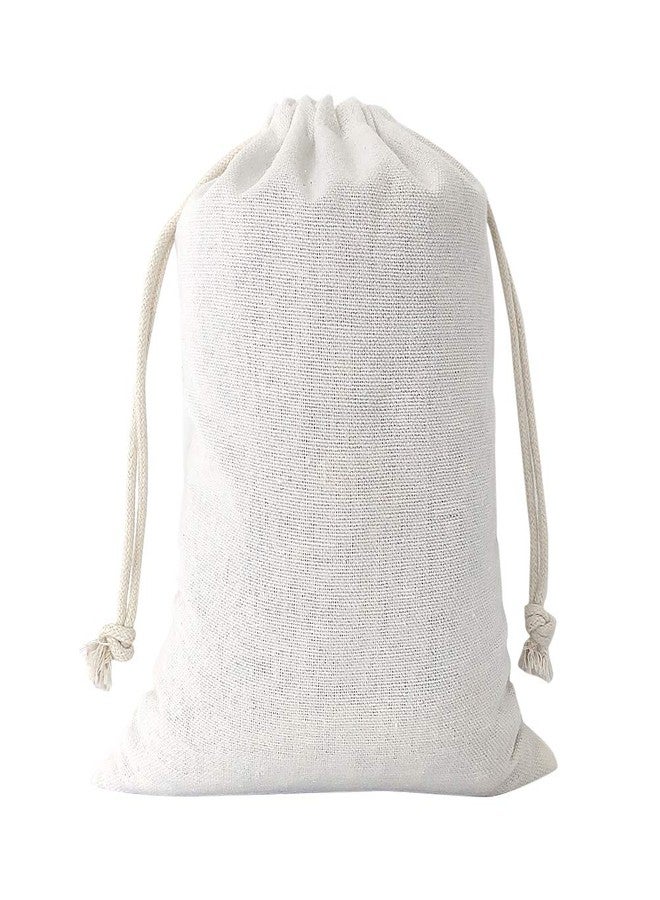 SumDirect 20Pcs Cotton Muslin Bags,White Small Lightweight Gift Bags Breathable Pouches with Drawstring Reusable Packing Storage Bags for Wedding, Party, Birthday (6x8inch) - Image 1