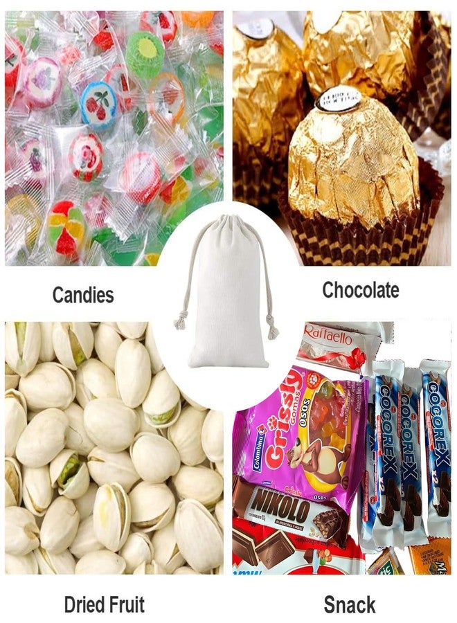 SumDirect 20Pcs Cotton Muslin Bags,White Small Lightweight Gift Bags Breathable Pouches with Drawstring Reusable Packing Storage Bags for Wedding, Party, Birthday (6x8inch) - Image 4