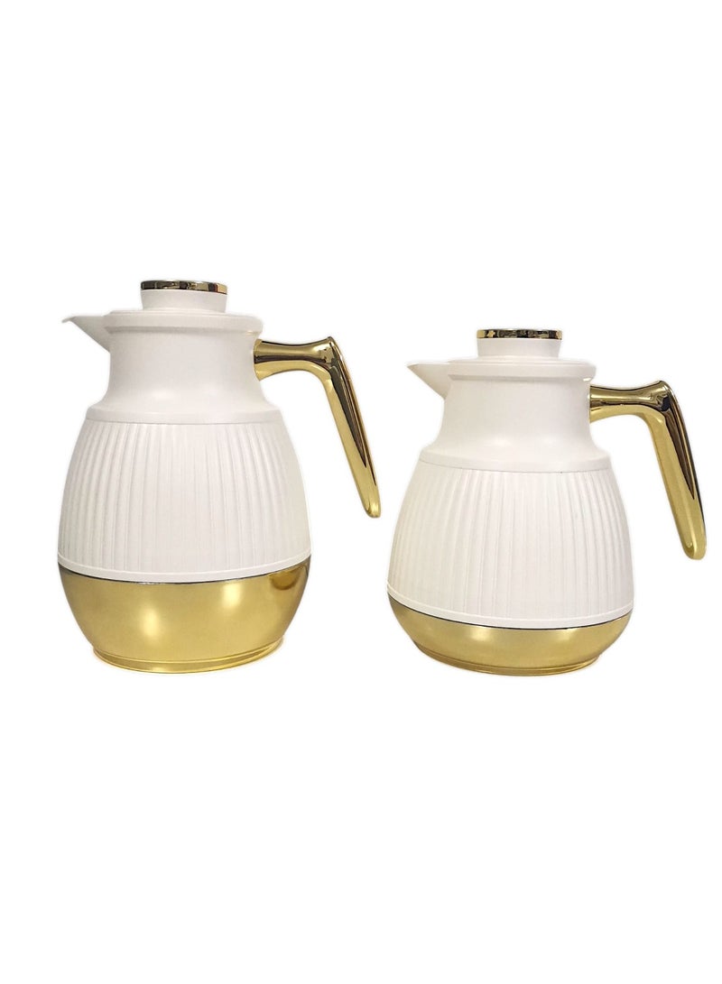 Rema Attractive Coffee and Tea Fridge Thermos Set with Elegant Design Gold 1L + 0.5L - Image 3
