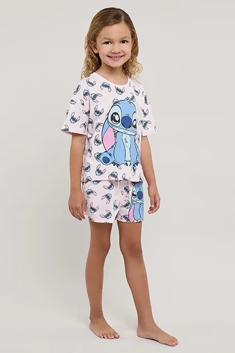 R&B Stitch Print Shorty Pyjama Set