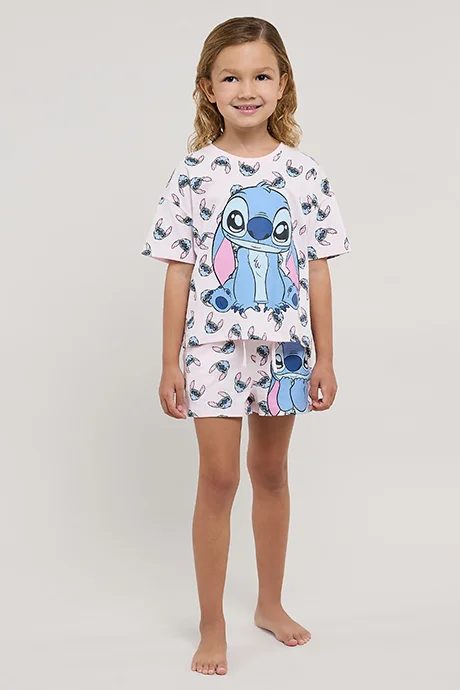 R&B Stitch Print Shorty Pyjama Set