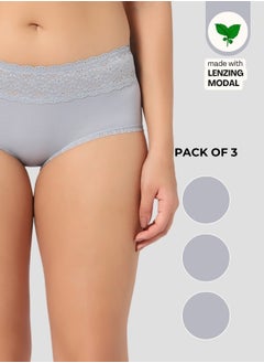 Intimate Queen Intimate Queen Modal Bae Super Soft Hipster Lacy Eco-Friendly Underwear (Pack of 3)  - Image 1