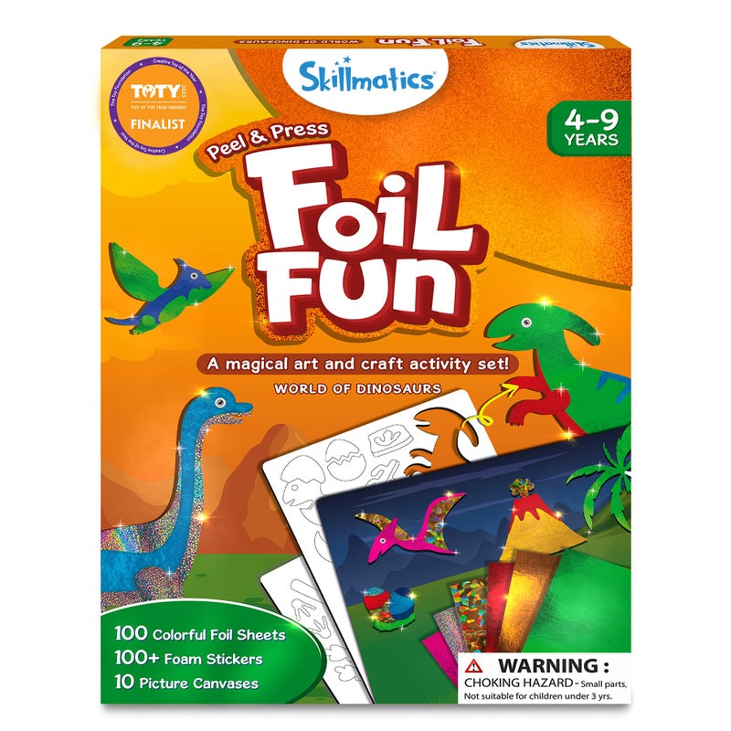 Skillmatics Foil Fun - Dinosaurs, No Mess Art for Kids, Craft Kits & Supplies, DIY Creative Activity, Travel Toys, Gifts for Boys & Girls Ages 4, 5, 6, 7, 8, 9 - Image 1