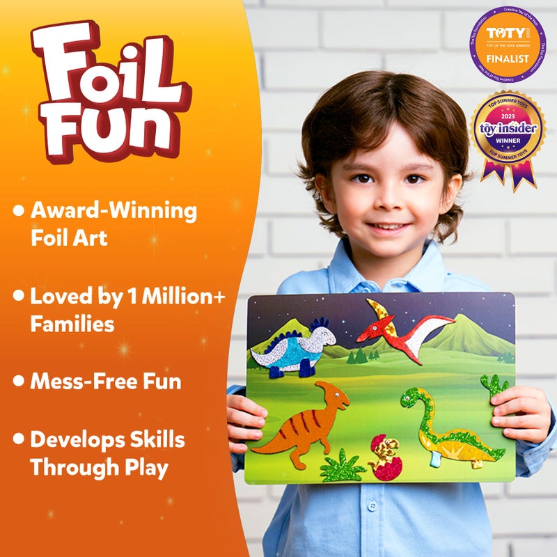 Skillmatics Foil Fun - Dinosaurs, No Mess Art for Kids, Craft Kits & Supplies, DIY Creative Activity, Travel Toys, Gifts for Boys & Girls Ages 4, 5, 6, 7, 8, 9 - Image 2