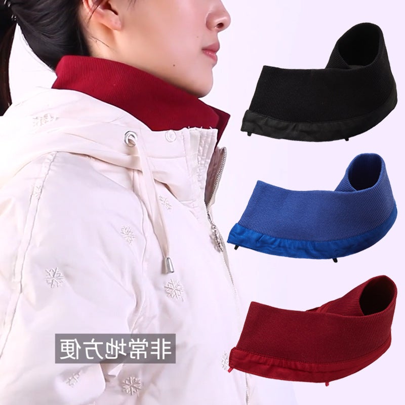 Down Jacket Anti-dirty Collar Fixed Sticker Fake Collar Cotton Protective Collar Matching Collar Jacket Simple Men''s and Women''s Cotton Clothes - Image 1