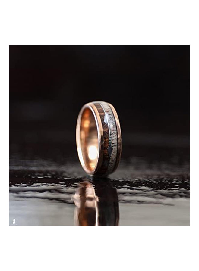 خاتم تنجستن دب سهم 8 ملم مطعم بالطبيعة - Image 3