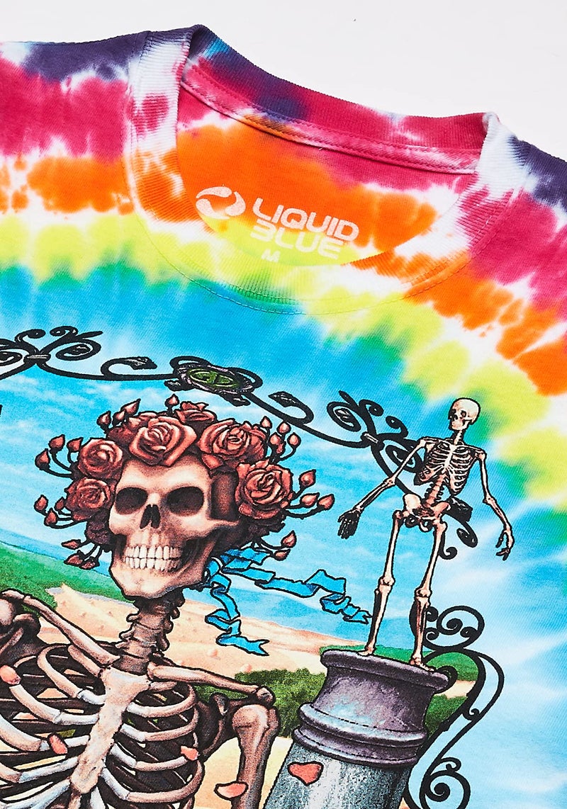 Liquid Blue mens Grateful Dead Rainbow Bertha Tie Dye Short Sleeve T-shirt T Shirt, Multi Tie Dye, X-Large US - Image 3