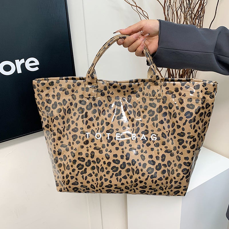 Leopard Print Large Tote Bag for Women - Image 2