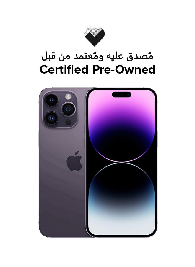 Apple Certified Pre Owned - iPhone 14 Pro Max Physical Dual SIM 512GB Deep Purple 5G With FaceTime - Image 1