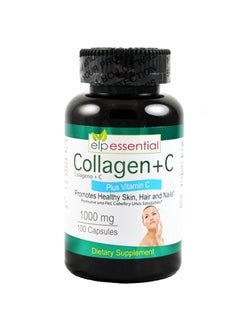 elp essential Collagen + C Type Collagen Plus Vitamin C, 100 Capsules 1000mg  - Image 1