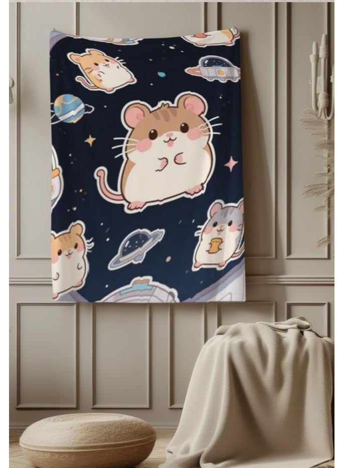 عام بطانية رقيقة من الفانيلا الكرتونية للأطفال والرضع (دافئة ومريحة، ومناسبة للنوم والألعاب) 70 سم * 100 سم