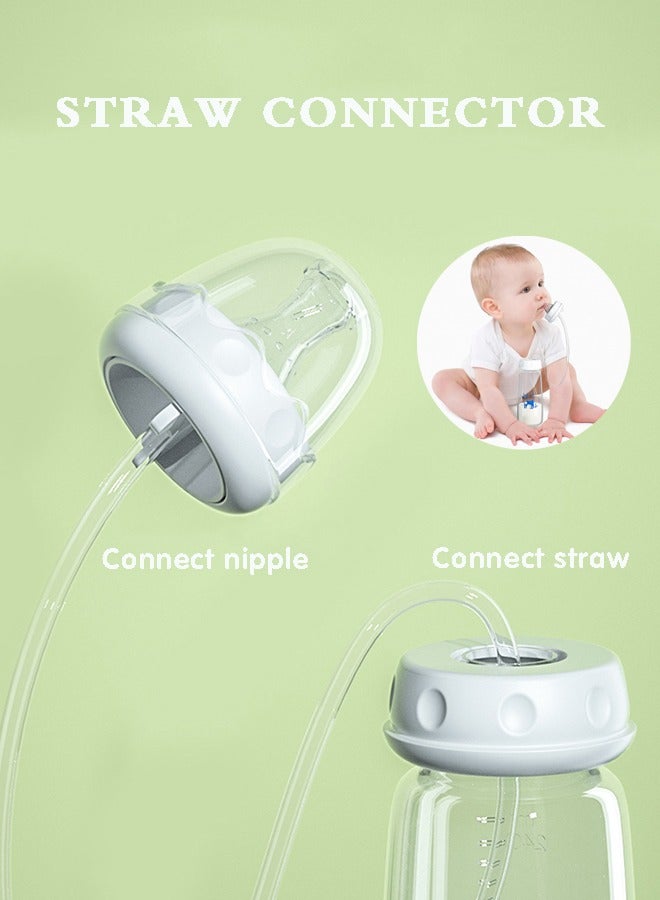 Hands-Free Baby Bottle, Anti-Colic Self Feeding Baby Bottle(240ml), 3 in 1 Baby Bottle Cleaner Brush Set, Detachable u0026 Hangable (Green) - Image 5