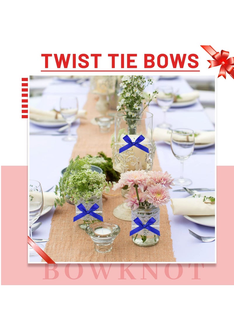 200 Pcs Satin Twist Tie Bows for Gift Wrapping and DIY Crafts, Ideal for Candy Bags, Present Decoration, and Package Tying - Image 3