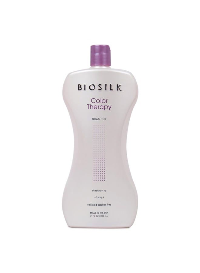BIOSILK Color Therapy Shampoo, Gently Cleanses Without Stripping Hair Color, Color Protection While Cleansing, Sulfate, Paraben & Cruelty-Free, 34 Oz - Image 1