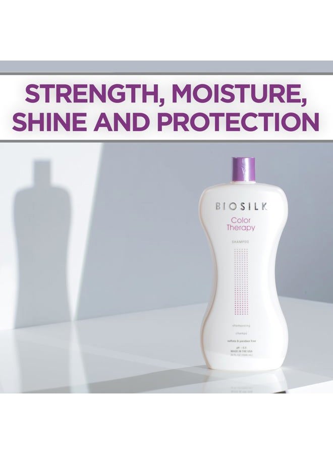 BIOSILK Color Therapy Shampoo, Gently Cleanses Without Stripping Hair Color, Color Protection While Cleansing, Sulfate, Paraben & Cruelty-Free, 34 Oz - Image 3